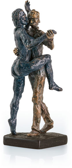 Bronzeskulptur-Tangopaar-Frühling