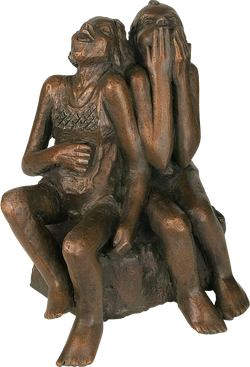 Bronzefigur himmelhoch jauchzend von Ute Prinzhausen