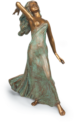 Bronzefigur Schleiertänzerin von Erwin A. Schinzel