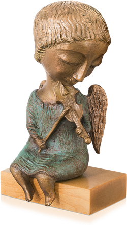 Bronzefigur Engel mit Geige von Elya Yalonetski