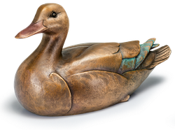 Bronzeskulptur Ente