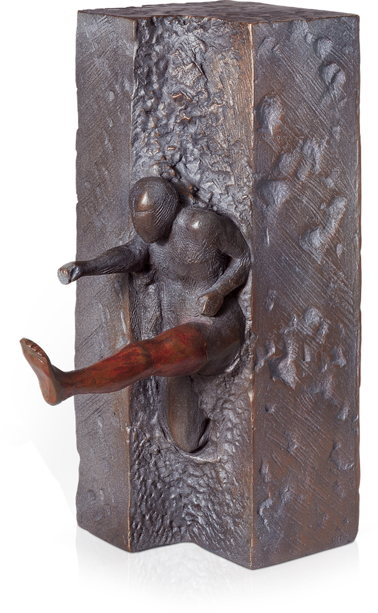 Bronzefigur Der Springer von Jörg Bollin