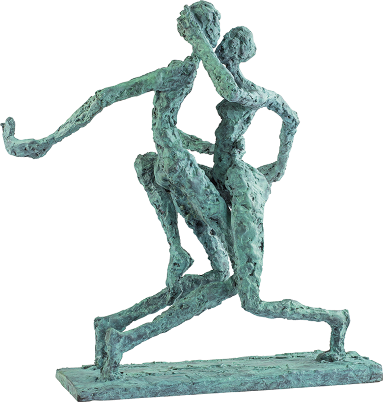 Bronzefigur «Gleichklang» von Helge Leiberg