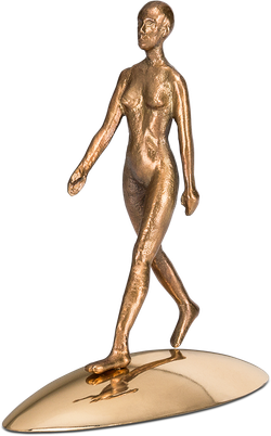 Bronzefigur Reflection of being (her) von Michal Trpák