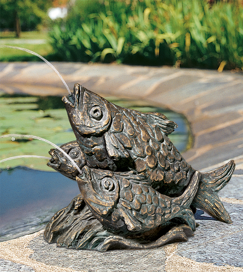 Bronzefigur »Fische« aus dem Atelier Strassacker
