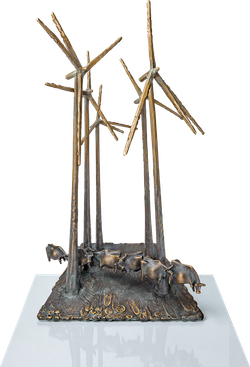 Bronzefigur «Windweide» von Kurtfritz Handel