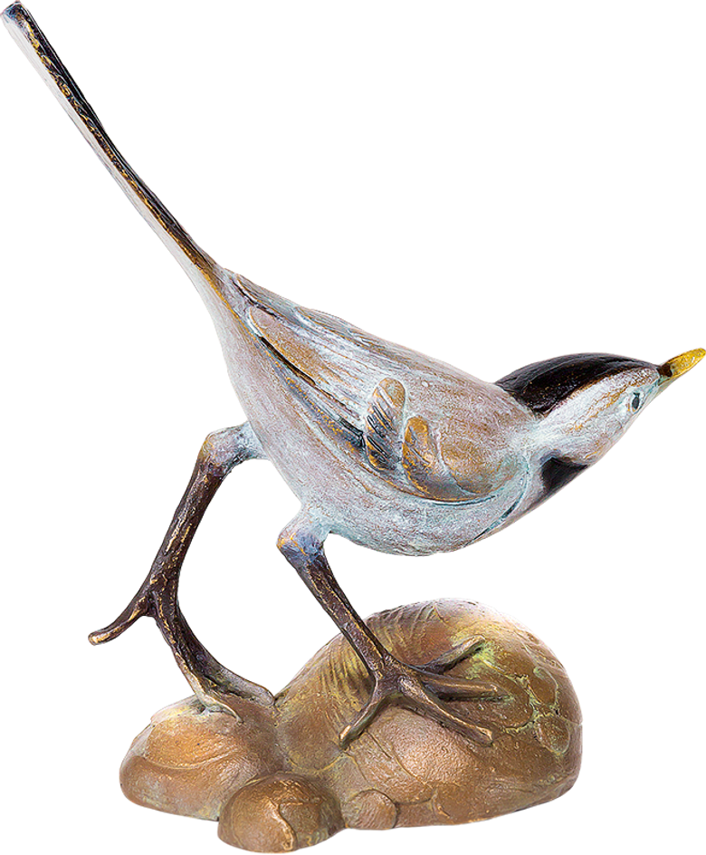 Bronzefigur Bachstelze von Atelier Strassacker