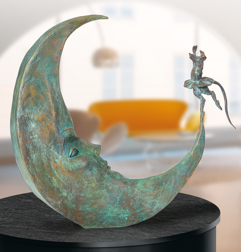 Bronzefigur Danse avec la Lune von Agnès Boulloche