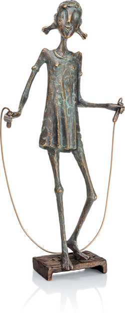 Bronzefigur »Mädchen mit Springseil« von Kurtfritz Handel
