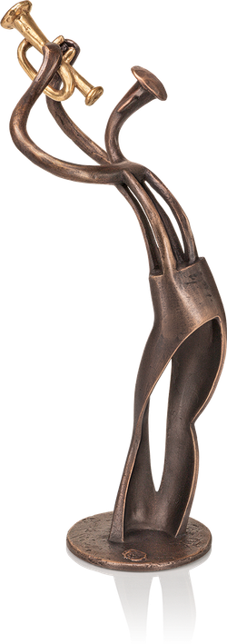 Bronzefigur »Trompetenspieler« von Kurtfritz Handel