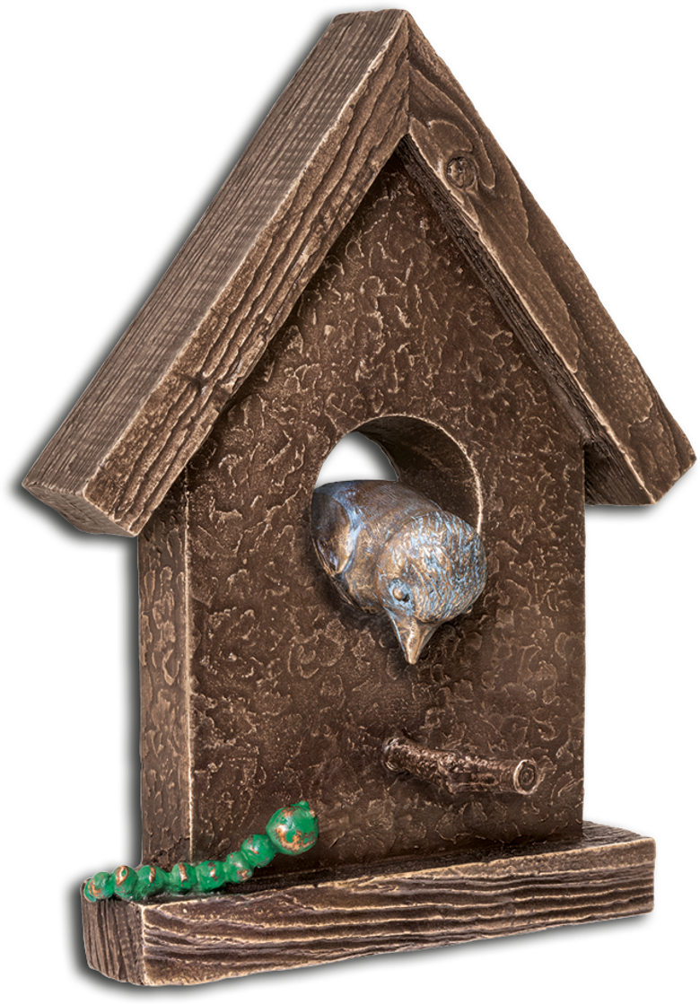 Bronzefigur Vogelhäuschen von Atelier Strassacker