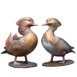 Bronzemandarin - Ente und Erpel im Set