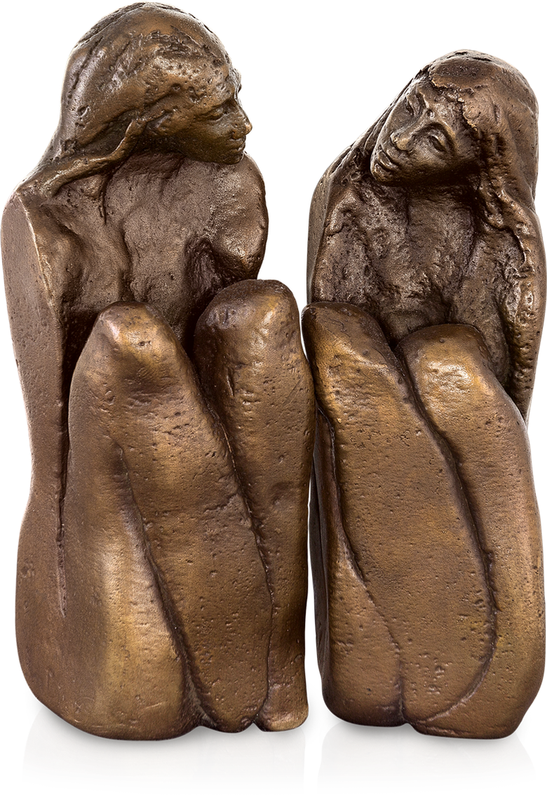 Bronzefigur Freundinnen (2-tlg) von Maria-Luise Bodirsky