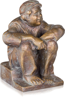 Bronzefigur Heiterer Schlingel von Friedhelm Zilly