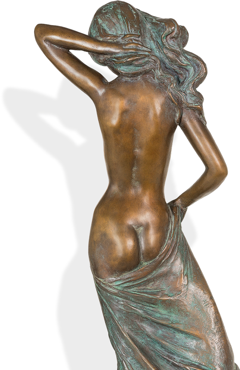 Bronzefigur Am anderen Ufer von Erwin A. Schinzel