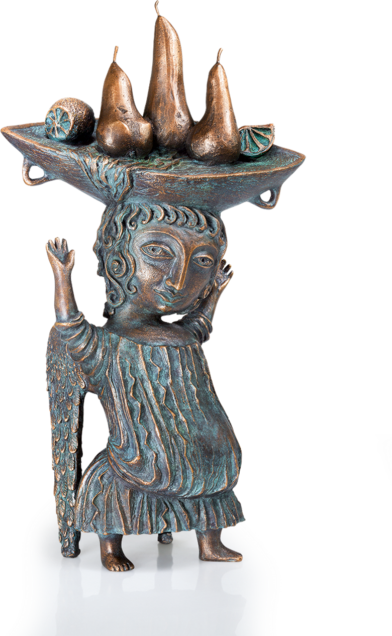 Bronzefigur Birnengabe von Elya Yalonetski
