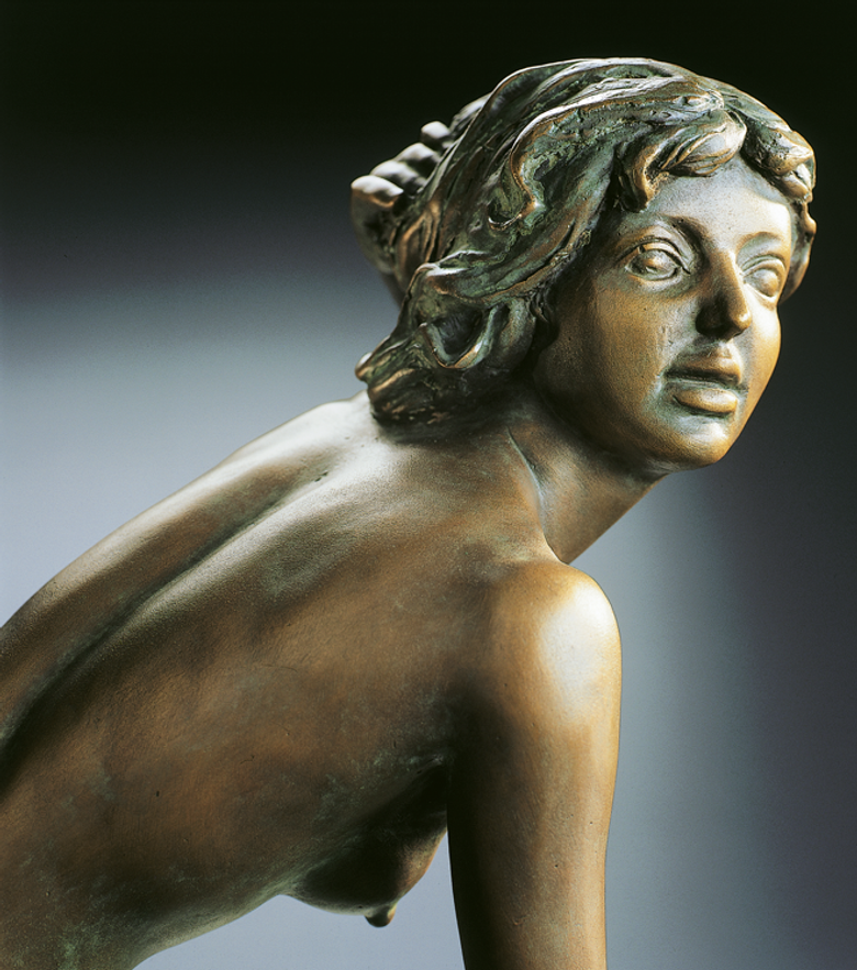 Bronzefigur Sonnige Stunden von Erwin A. Schinzel