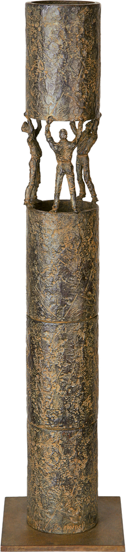 Bronzefigur Synergie von Michel Favre
