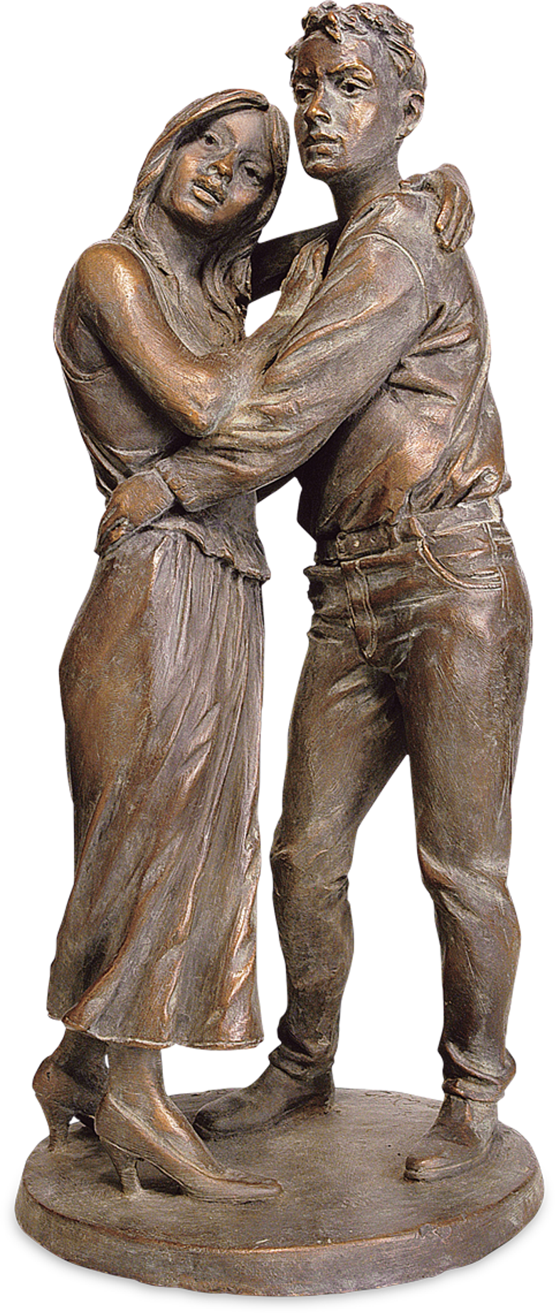 Bronzefigur Liebespaar von Leo Wirth