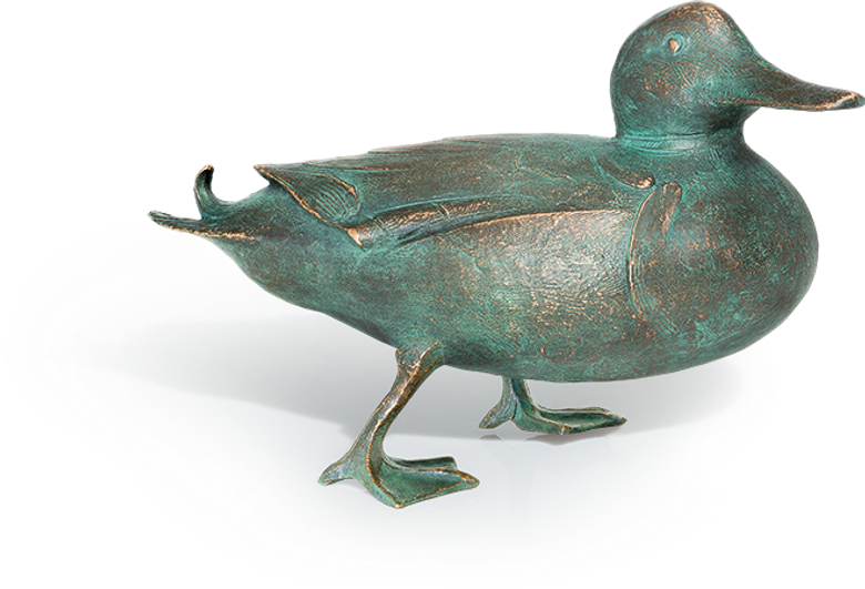 Bronzefigur Stockente von Atelier Strassacker
