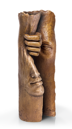 Bronzeskulptur-Curtain