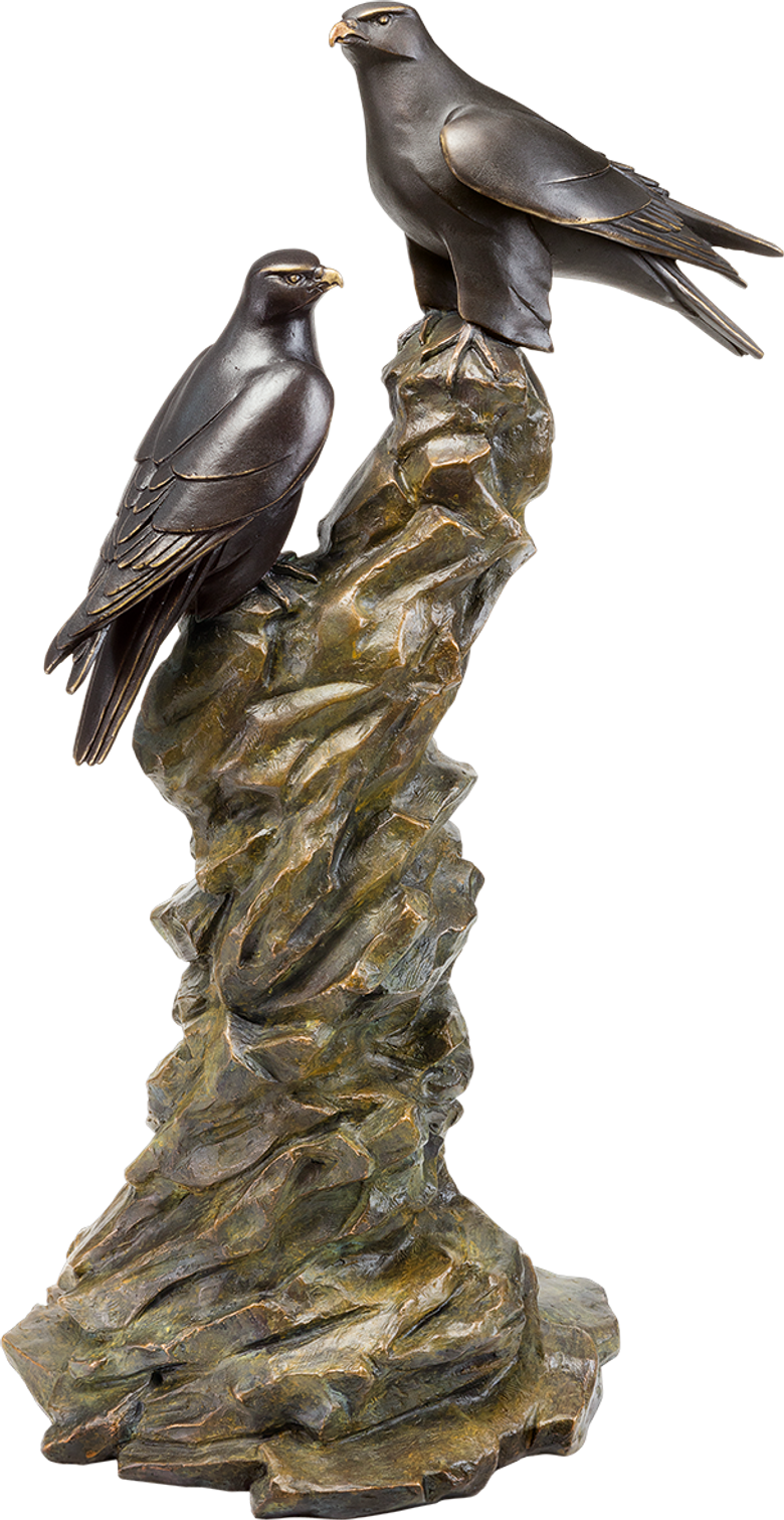 Bronzefigur Gerfalken von Atelier Strassacker