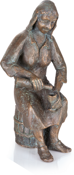 Bronzefigur Die Einschenkerin von Theophil Steinbrenner