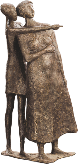 Bronzefigur Zeigen von Manfred Welzel