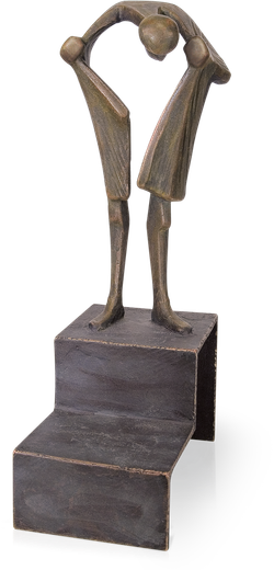 Bronzefigur Sein Herz suchend von Kurtfritz Handel