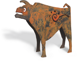 Bronzefigur Ur, braun von Guido Häfner