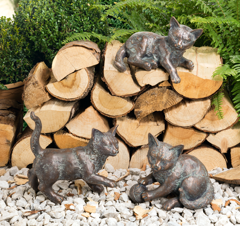 Bronzefigur 3 Kätzchen im Set von Atelier Strassacker