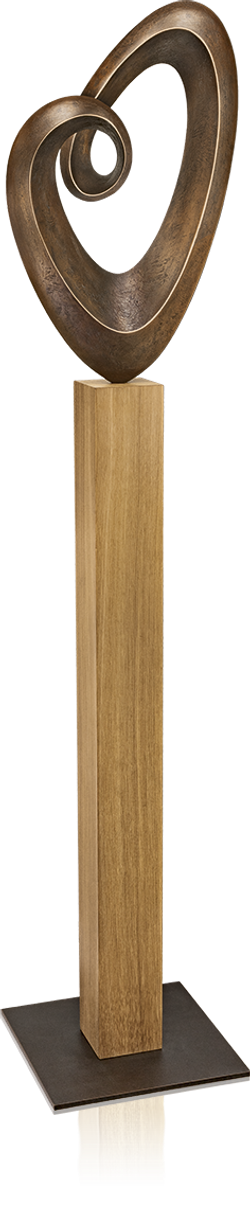 Bronzefigur «Bewegtes Herz» von Serge Perrot