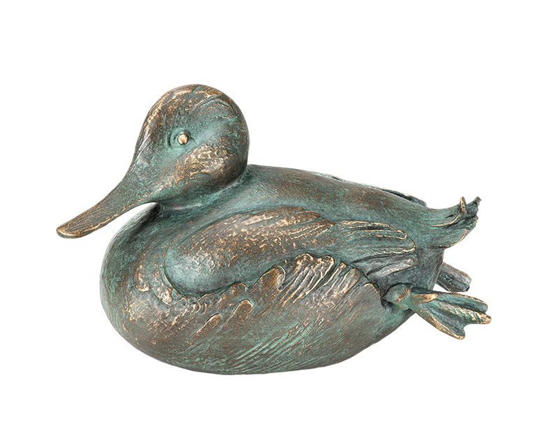 Bronzefigur Ente, schwimmend von Atelier Strassacker