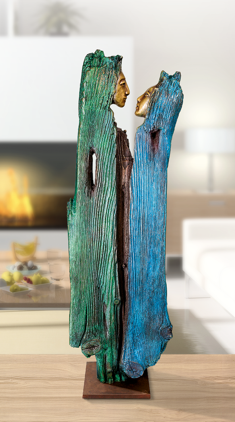 Bronzefigur Du und ich von Maria-Luise Bodirsky