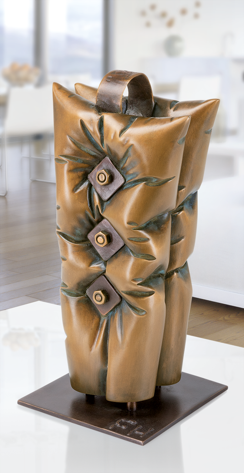 Bronzefigur Support von Felix Haspel