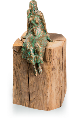 Bronzeskulptur-Stille