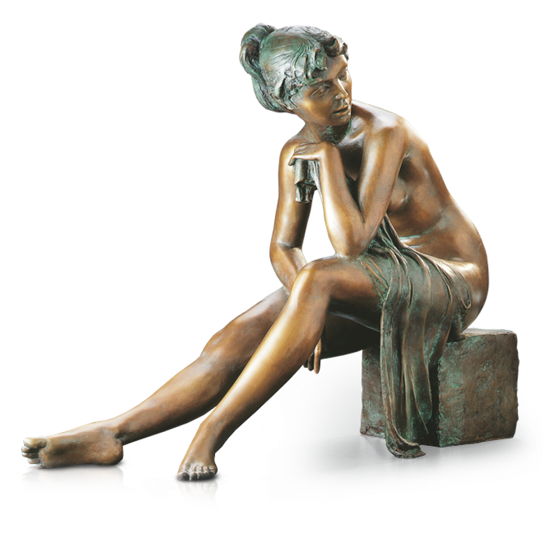 Bronzefigur Ich lausche dem Gesang der Vögel von Erwin A. Schinzel