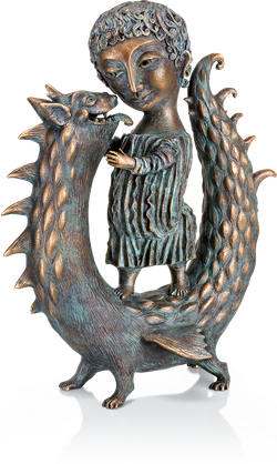 Bronzefigur »Georgs Kindheit« von Elya Yalonetski