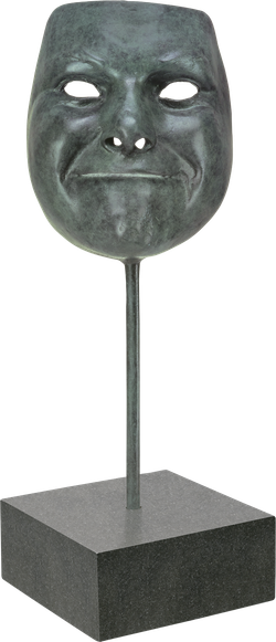 Bronzefigur Mask III von Veronika Psotková