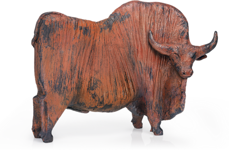 Bronzefigur Großer Stier von David Laugomer