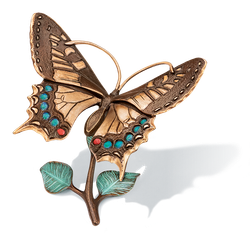 Bronzefigur «Schmetterling auf Zweig» aus dem Atelier Strassacker