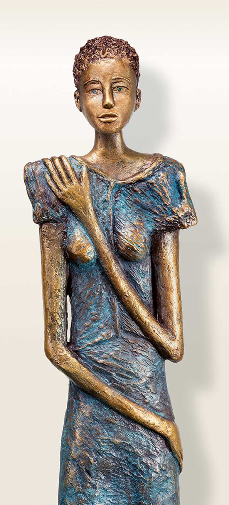 Bronzefigur »La Timide« von Silvia Seitz