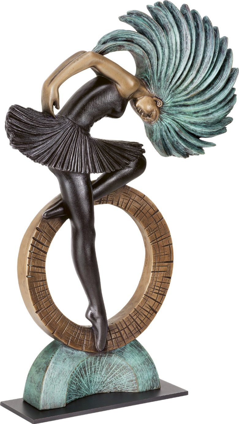 Bronzefigur Tanzendes Mädchen von Ernest Demez