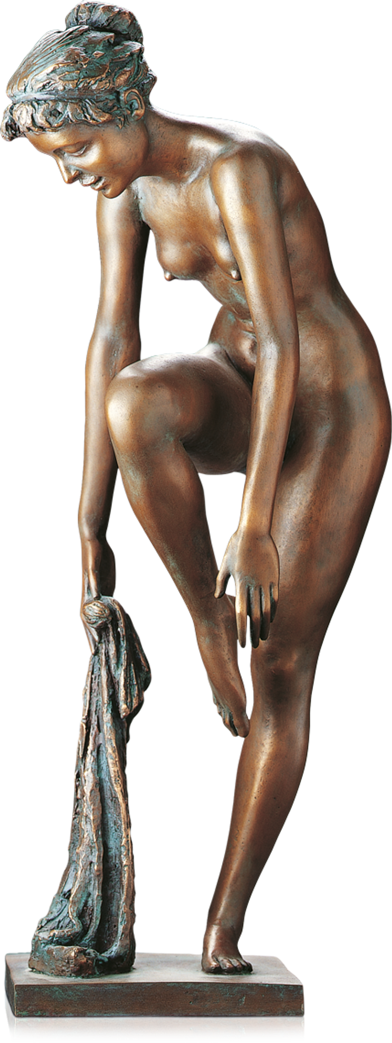 Bronzefigur Nach dem Bade von Erwin A. Schinzel