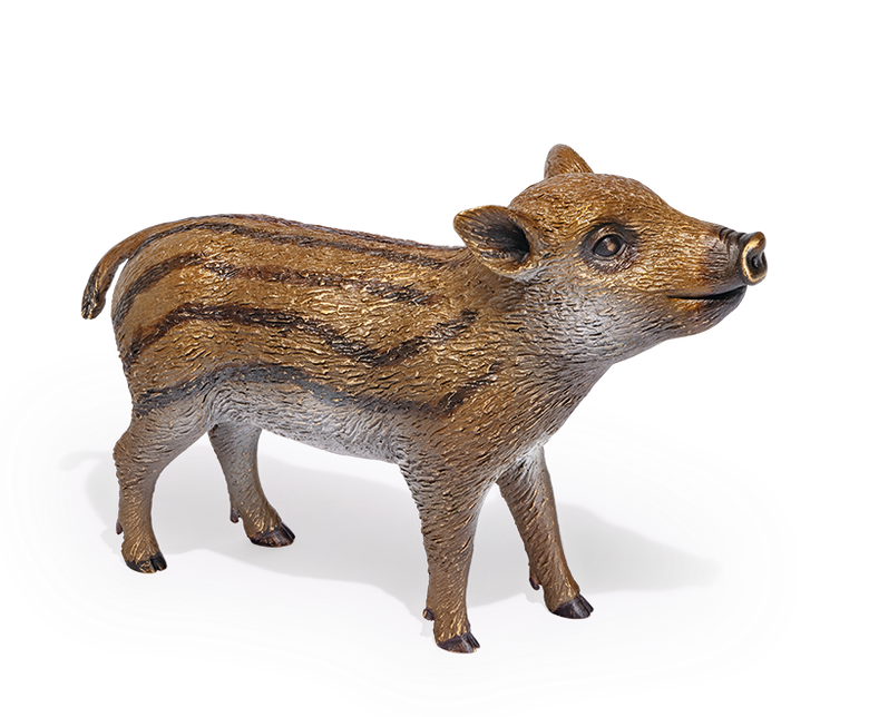 Bronzefigur «Frischling» aus dem Atelier Strassacker