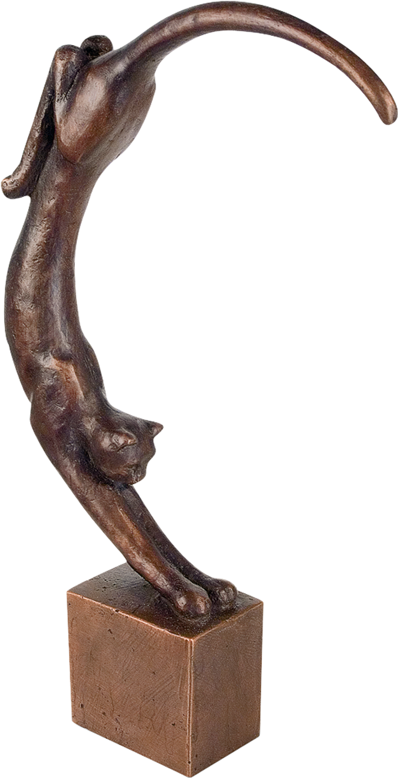 Bronzefigur Katzensprung von Ursula Maurer