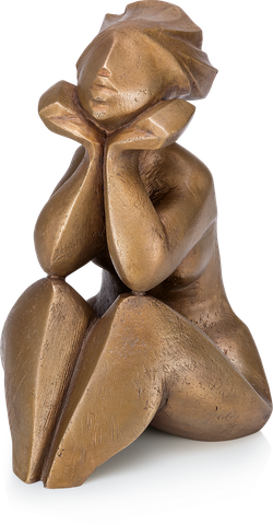 Bronzefigur Meditierende von Pepi Pescollderungg