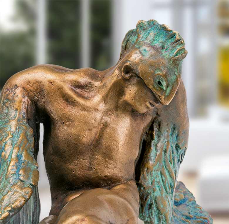 Bronzeskulptur-Phoenix