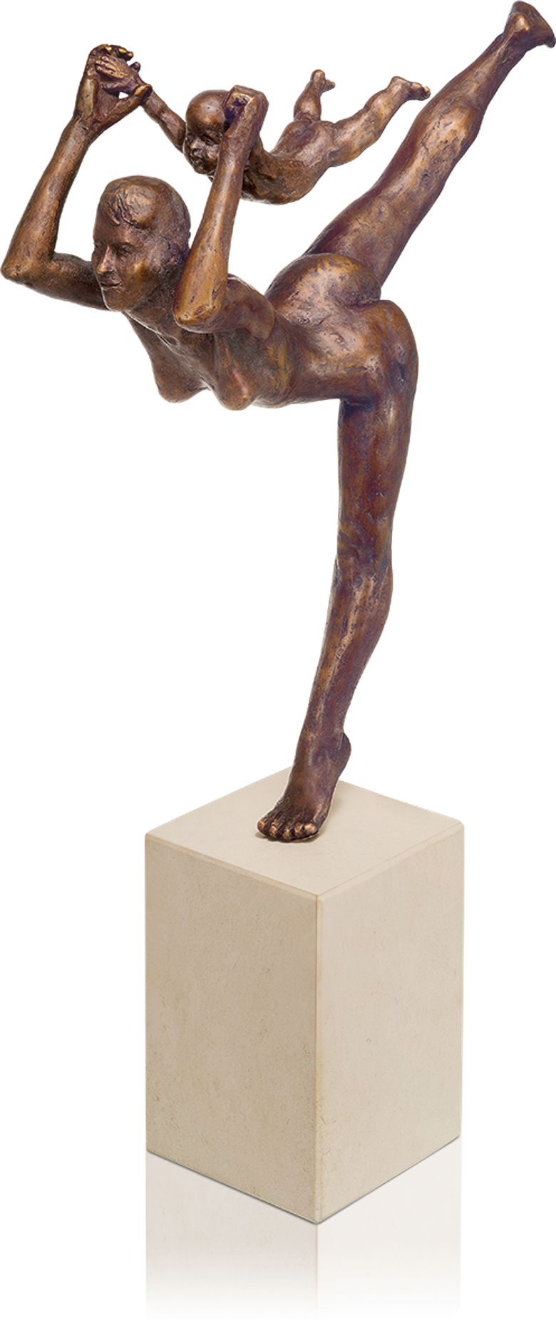 Bronzefigur Sie schwingt es von Adelbert Heil