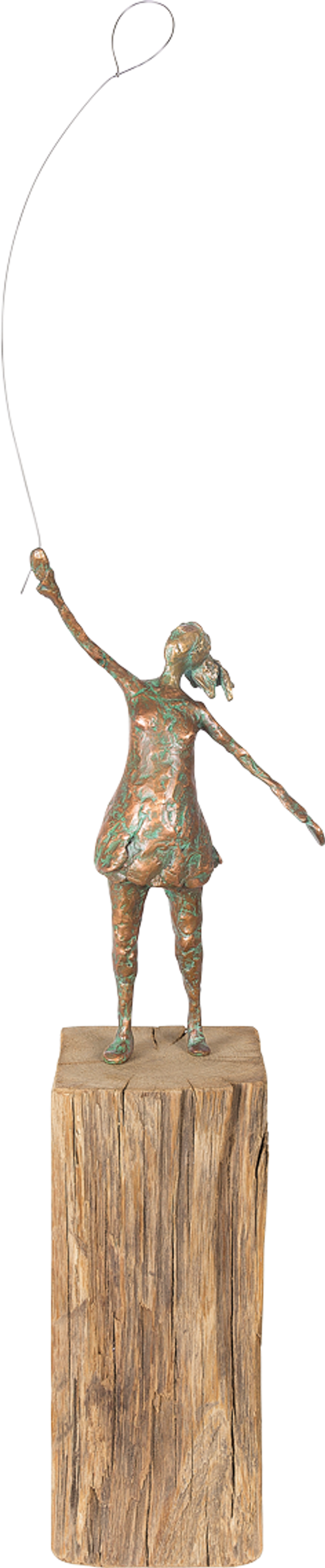 Bronzefigur Mädchen mit Luftballon von Gudrun Rienhardt